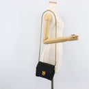 PRADA Chain Shoulder Bag Nylon Black Gold Auth 209862A-26