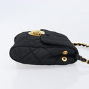 PRADA Chain Shoulder Bag Nylon Black Gold Auth 209862A-4