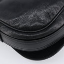CELINE Shoulder Bag Leather Black Gold Auth 209863-14