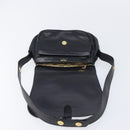 CELINE Shoulder Bag Leather Black Gold Auth 209863-18