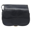 CELINE Shoulder Bag Leather Black Gold Auth 209863-2