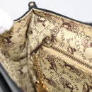 CELINE Shoulder Bag Leather Black Gold Auth 209863-23