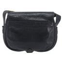 CELINE Shoulder Bag Leather Black Gold Auth 209863-3