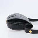 CELINE Shoulder Bag Leather Black Gold Auth 209863-4