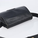 CELINE Shoulder Bag Leather Black Gold Auth 209863-6