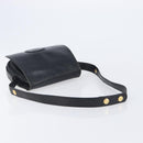 CELINE Shoulder Bag Leather Black Gold Auth 209863-7