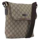 GUCCI GG Supreme Shoulder Bag PVC Beige Gold 223666 Auth 209864-1