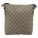 GUCCI GG Supreme Shoulder Bag PVC Beige Gold 223666 Auth 209864-3