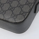 GUCCI GG Supreme Shoulder Bag PVC Gray Silver 699439 Auth 209865V-13