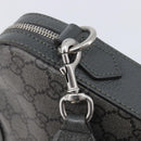 GUCCI GG Supreme Shoulder Bag PVC Gray Silver 699439 Auth 209865V-15