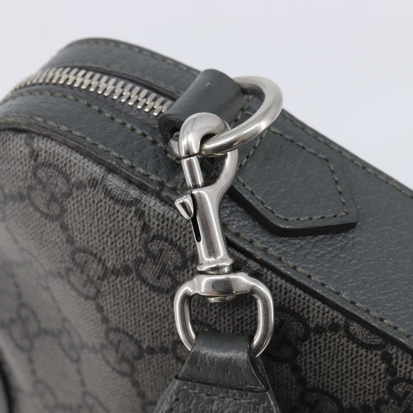 GUCCI GG Supreme Shoulder Bag PVC Gray Silver 699439 Auth 209865V