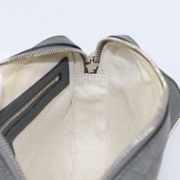 GUCCI GG Supreme Shoulder Bag PVC Gray Silver 699439 Auth 209865V