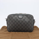 GUCCI GG Supreme Shoulder Bag PVC Gray Silver 699439 Auth 209865V-26