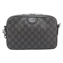 GUCCI GG Supreme Shoulder Bag PVC Gray Silver 699439 Auth 209865V-2