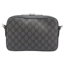 GUCCI GG Supreme Shoulder Bag PVC Gray Silver 699439 Auth 209865V-3