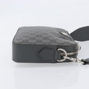 GUCCI GG Supreme Shoulder Bag PVC Gray Silver 699439 Auth 209865V-4