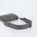 GUCCI GG Supreme Shoulder Bag PVC Gray Silver 699439 Auth 209865V-7