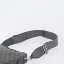 GUCCI GG Supreme Shoulder Bag PVC Gray Silver 699439 Auth 209865V-8