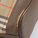 Burberrys Nova Check Shoulder Bag Canvas Beige Gold Auth 209867-12