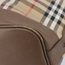 Burberrys Nova Check Shoulder Bag Canvas Beige Gold Auth 209867-13