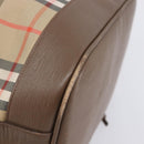 Burberrys Nova Check Shoulder Bag Canvas Beige Gold Auth 209867-14