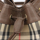 Burberrys Nova Check Shoulder Bag Canvas Beige Gold Auth 209867-16