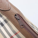 Burberrys Nova Check Shoulder Bag Canvas Beige Gold Auth 209867-22