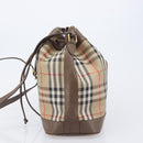 Burberrys Nova Check Shoulder Bag Canvas Beige Gold Auth 209867-4