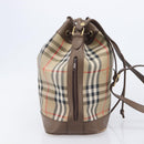 Burberrys Nova Check Shoulder Bag Canvas Beige Gold Auth 209867-5