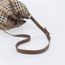 Burberrys Nova Check Shoulder Bag Canvas Beige Gold Auth 209867-7