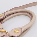 Miu Miu Hand Bag Vitellolux 2way Pink Gold Auth 209875V-10