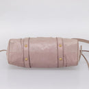 Miu Miu Hand Bag Vitellolux 2way Pink Gold Auth 209875V-13