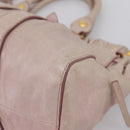 Miu Miu Hand Bag Vitellolux 2way Pink Gold Auth 209875V-14