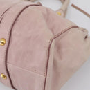 Miu Miu Hand Bag Vitellolux 2way Pink Gold Auth 209875V-16