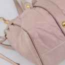 Miu Miu Hand Bag Vitellolux 2way Pink Gold Auth 209875V-17