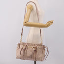 Miu Miu Hand Bag Vitellolux 2way Pink Gold Auth 209875V-27