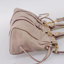Miu Miu Hand Bag Vitellolux 2way Pink Gold Auth 209875V-5