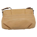 MCM Vicetos Logogram Shoulder Bag Leather Beige Gold Auth 209876A-3