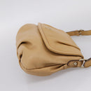 MCM Vicetos Logogram Shoulder Bag Leather Beige Gold Auth 209876A-5
