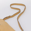 MCM Vicetos Logogram Shoulder Bag Leather Beige Gold Auth 209876A-8