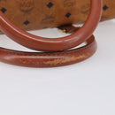 MCM Logogram Vicetos Boston Bag PVC Leather Brown Gold Auth 209877-8