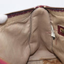 Christian Dior Trotter Canvas Hand Bag Suede Bordeaux Gold Auth 209880-22