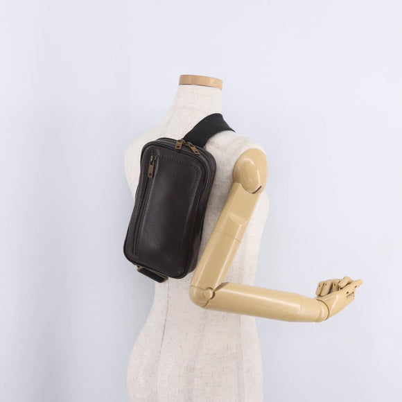 LOUIS VUITTON Utah Siu Shoulder Bag Leather Brown M92535 LV Auth 209884V