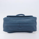 Chloe Paraty Hand Bag Leather 2way Blue Gold Auth 209886V-12
