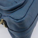 Chloe Paraty Hand Bag Leather 2way Blue Gold Auth 209886V-14