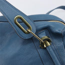 Chloe Paraty Hand Bag Leather 2way Blue Gold Auth 209886V-20