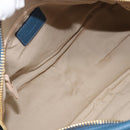 Chloe Paraty Hand Bag Leather 2way Blue Gold Auth 209886V-24