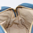 Chloe Paraty Hand Bag Leather 2way Blue Gold Auth 209886V-25