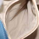 Chloe Paraty Hand Bag Leather 2way Blue Gold Auth 209886V-28