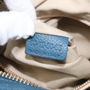 Chloe Paraty Hand Bag Leather 2way Blue Gold Auth 209886V-29